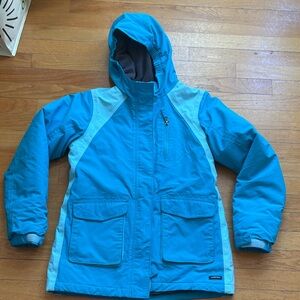 Lands' End Fleece lined Outerwear color Aqua